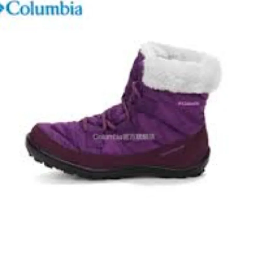 Columbia Women's Purple Minx Shorty BY1334-592 Fur Ankle Winter Boots‎ Size 6